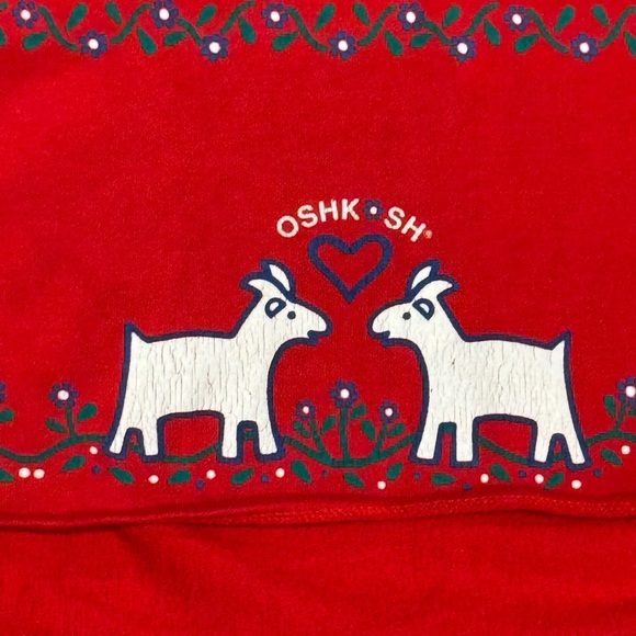 OshKosh B’Gosh Red Goats Sweater 4T Kids Toddler Pullover Excellent Vintage - Picture 3 of 8